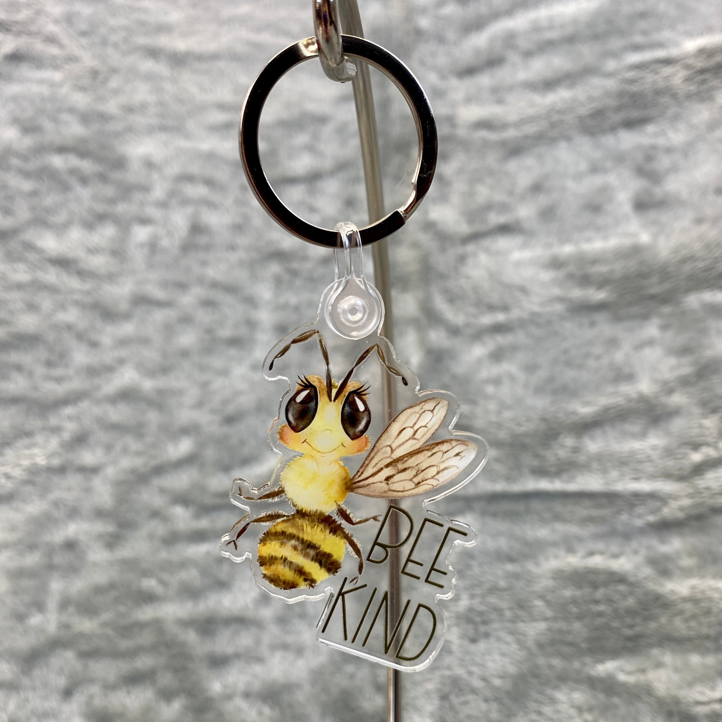 Bee kind cute keychain honey bee gifts for Mom gardener Etsy
