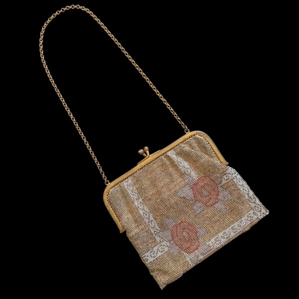 1920s Vintage French Microbead Petite Handbag