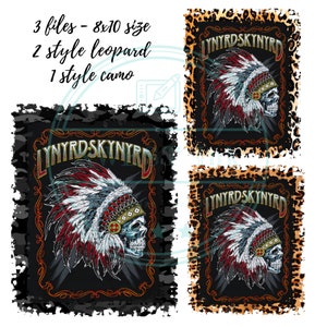 Country Rock and roll band music png files, leopard clipart, digital sublimation designs download