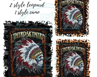 Country Rock and roll band music png files, leopard clipart, digital sublimation designs download