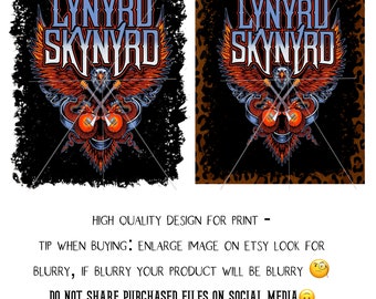 Hard southern rock and roll music band clipart, png file for sublimation designs downloads, leopard digital download -msg 4 band suggestions