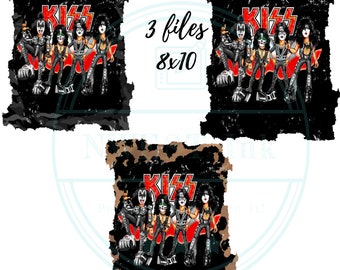 Rock and roll band music png, digital download, leopard clipart, sublimation designs download, instant download, c store for more designs