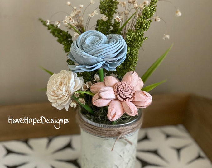Simple & Peaceful Sola Wood Flower Arrangement