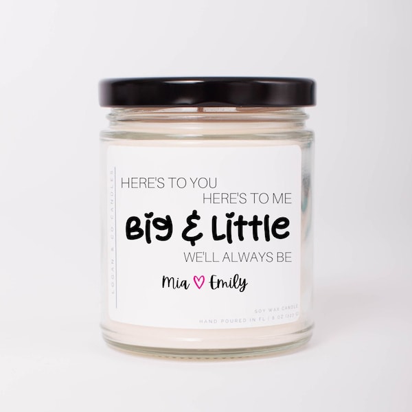 Big Little Sorority Candle Etsy