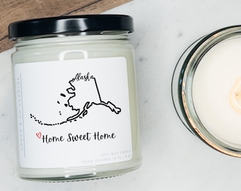 Alaska Soy Candle: Homesick Gift, New Home Candle