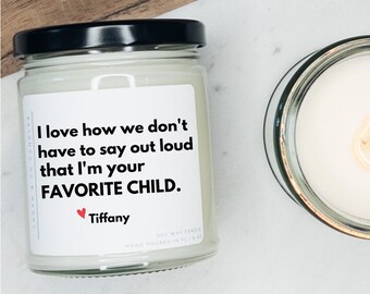 Funny 'Favorite Child' Soy Candle - Gift for Mom