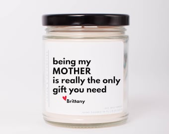 Personalized Gift for Mom, Soy Candle, Cute Gift for Mom, Birthday Gift for Mom, Mother's Day Gift, Gift for Mom, Funny Gift for Mom