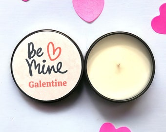Galentine's Day Favors: Hand-Poured Soy Candle Tins, Set of 5