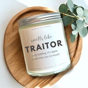 Coworker Leaving Gift Soy Candle: Funny Goodbye, New Job, Moving Away