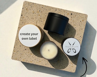 Cadeaux pour bougies personnalisés : créez votre propre étiquette, cadeaux d'entreprise, cadeau marketing