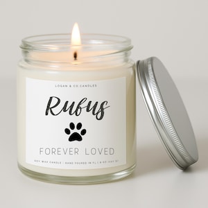 Pet Memorial Pet Loss Pet Memorial Soy Candle Pet Loss Gift Pet Memorial Gift Dog Memorial Cat Memorial Pet Sympathy Gift Pet Condolence