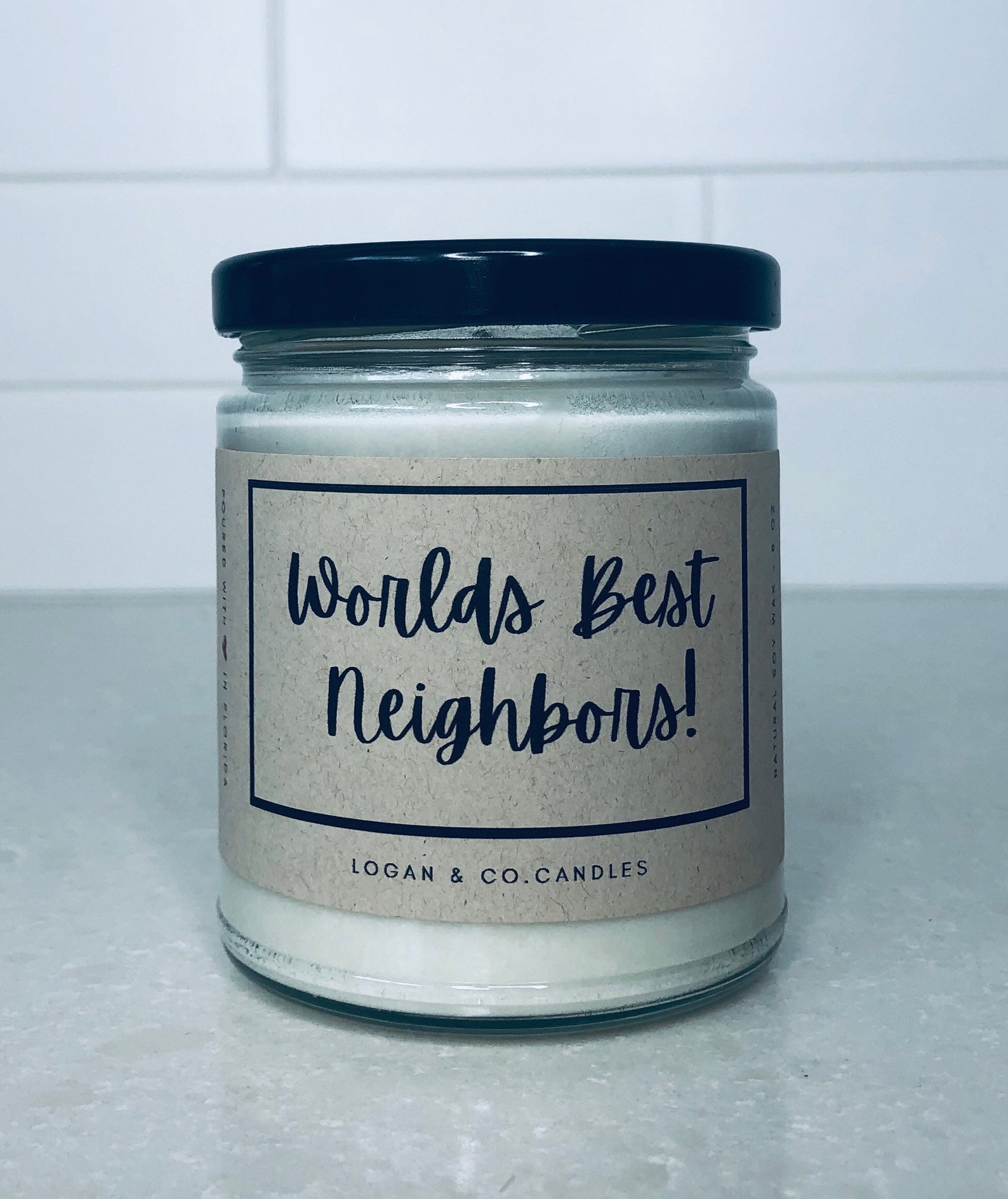 Gift for Neighbor Worlds Best Neighbors Soy Candle Best Etsy