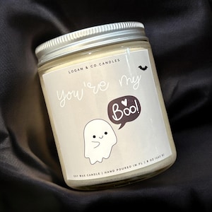 You&#39;re my Boo Soy Candle Fall Candles Halloween Gift for Friend Halloween Decor Gift for Her Hand poured Soy Candle Spooky Season