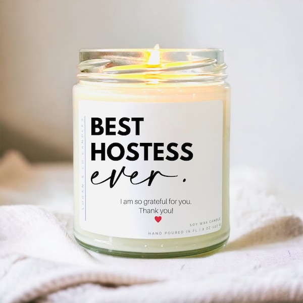 Best Hostess Ever, Soy Candle, Thank you gift for Hostess, Baby Shower Thank You Gift, Bridal Shower Hostess Gift, Hostess Gift, Shower Gift