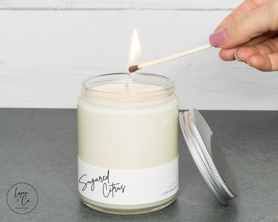 Sugared Citrus Soy Candle 9 Oz Candle Volcano Inspired Candle
