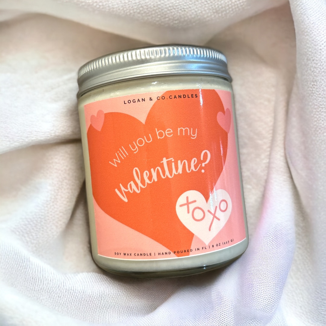 Will You Be My Valentine Soy Candle, Valentine's Day Candle, Gift for