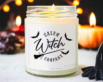 Salem Witch Company Soy Candle, Halloween Decor, Halloween Candle, Fall Candle, Fall Scents, Autumn Candle, Halloween Gift