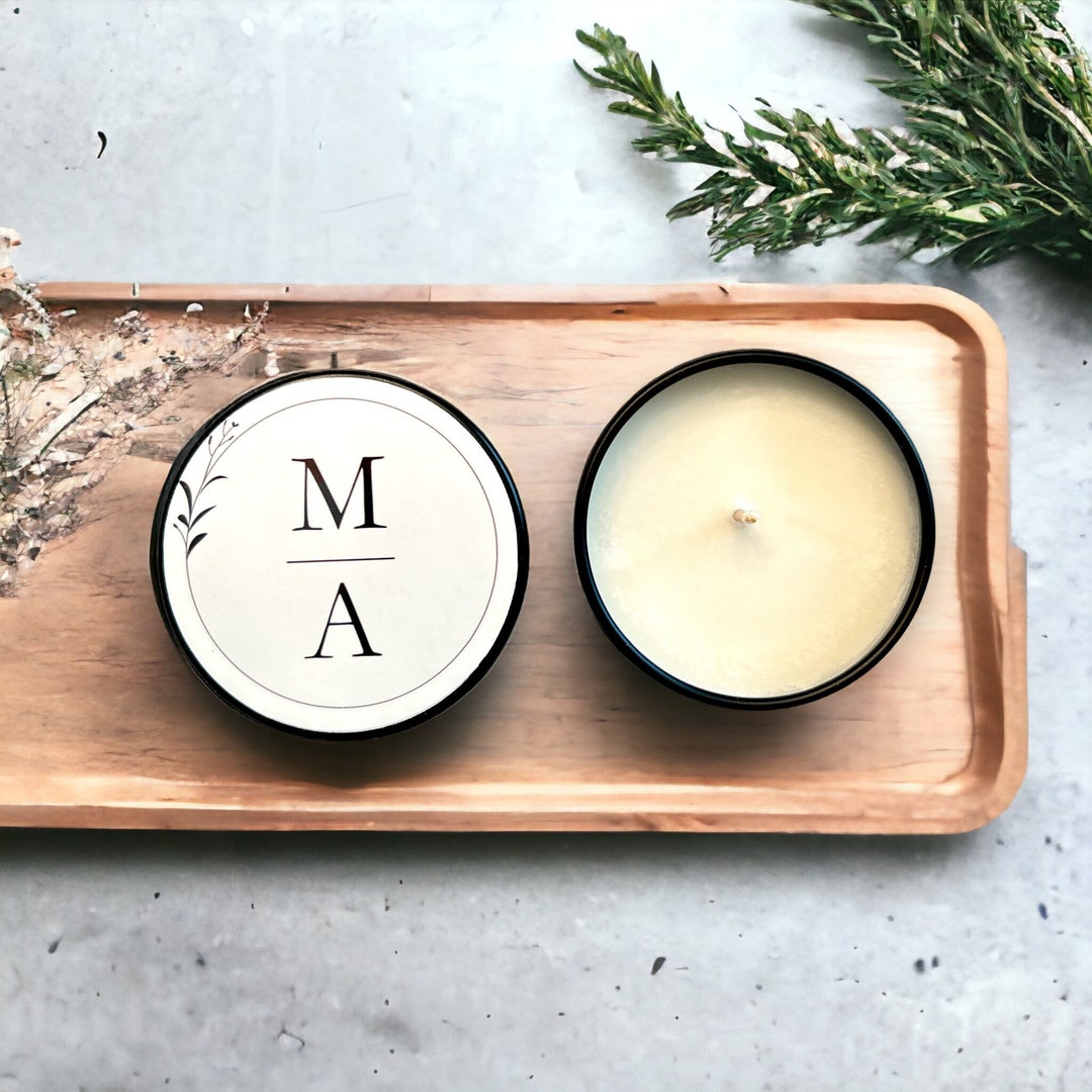 Personalized Wedding Favor Candles: Soy Wax Tins, Set of 10 - Etsy