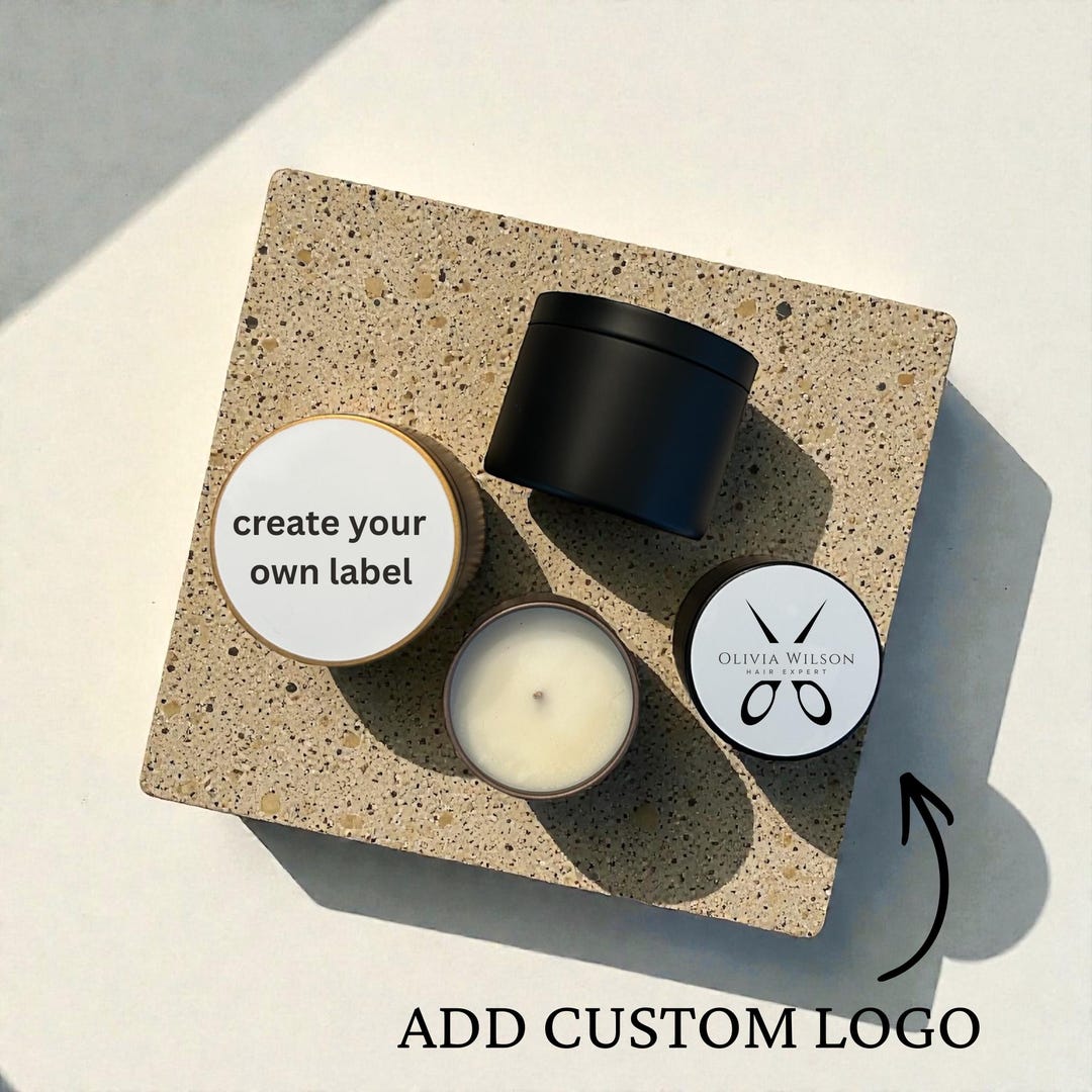 Custom Branded Candle Favors: Create Your Own Label, Corporate Gifts ...