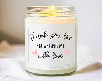 Shower Hostess Gift, Soy Candle, Baby Shower Thank You Gift, Bridal Shower Hostess Gift, Hostess Gift, Thank You Gift, Shower Gift