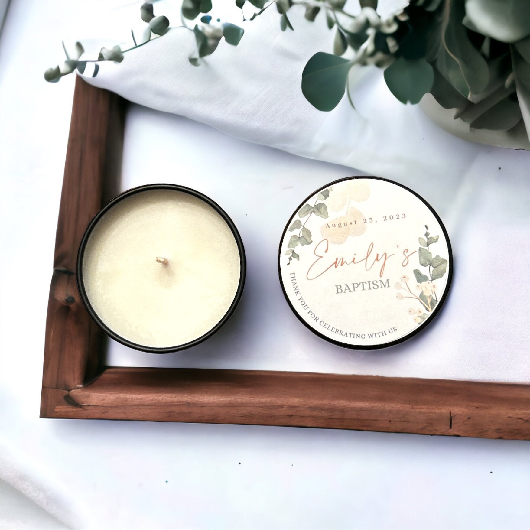 Baptism Candle Favors, Confirmation Favors, Christening Favors for Guest, Christian Candle Favor, Quantity 10, Personalized Baptism Favors