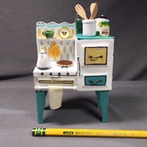 Ein wunderbarer grüner gelber und weißer Küchenherd. 3 1/2 x | Etsy