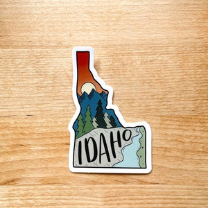 3" Idaho Vinyl Sticker | State Stickers | Waterproof Weatherproof Decal | Outdoor Sticker | Water Bottle Sticker | Bumper Sticker