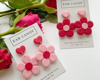 Polymer clay earrings / Valentine’s Day / gift for girlfriend / friend / I love you / cute present / love earrings / heart jewellery
