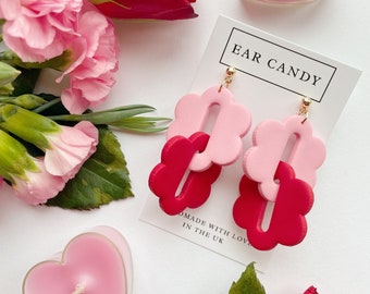 Polymer clay earrings / Valentine’s Day / gift for girlfriend / friend / I love you / cute present / love earrings / heart jewellery