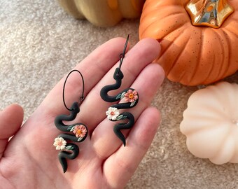 Polymer clay earrings / autumn jewellery / fall accessories / fashion accessory / gift for her / present for girlfriend / get well soon