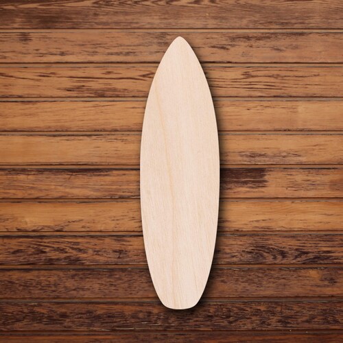 Surfboard Laser Cut Unfinished Wood Cutout Shapes Measured Etsy Australia