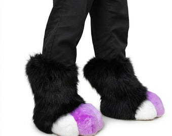 Digitigrade Feetpaws Fursuit Cosplay, Custom Toony Animal Paws with Lightweight Outdoor Sole
