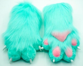 Fursuit Handpaws | Rękawice z imitacji futra | Akcesoria Furry Fandom na konwenty i LARP