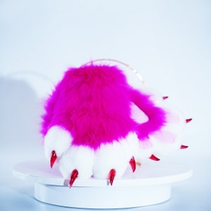 Hot pink kitten paws, animal paws, furry gloves, cosplay gloves, pet paw, dog paws, wolf paws, tiger paws, fox paws, petplay, furry