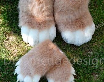 fursuit foot paws, fursona furry paws outdoor,  comic con accessory,custom foot paws, fursuit paws, furry fandom, kemono foot shoes