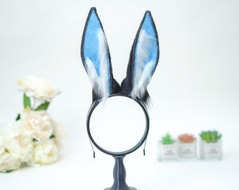 Bunny Ears, headband，cosplay Rabbit ears Headband, Handmade Faux Fur ears, Gothic Animal Cosplay Gear, Soft Gift,comicon con