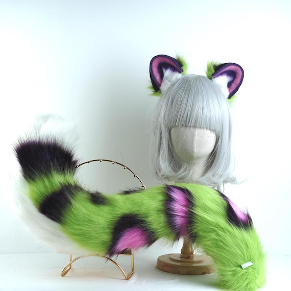 Furry Ears Headband and Tail Set-faux Fur Costume  display picture 3