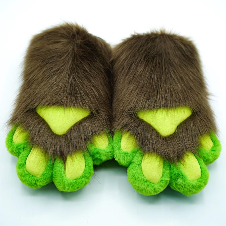 Fuzzy Fursuit Handpaws | Sensitive Skin-Friendly Faux Fur Gloves | Breathable Animal Costume Accessories for Comfortable Cosplay image 4