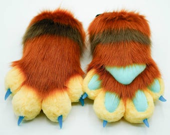 Soft Fursuit Puppy Paws, Furry Gloves Pair, Nails Play, Cosplay Glove, Cute Puppy Glover, Wolf Paws, Tiger Paws, Fox Paws Custom Gifts