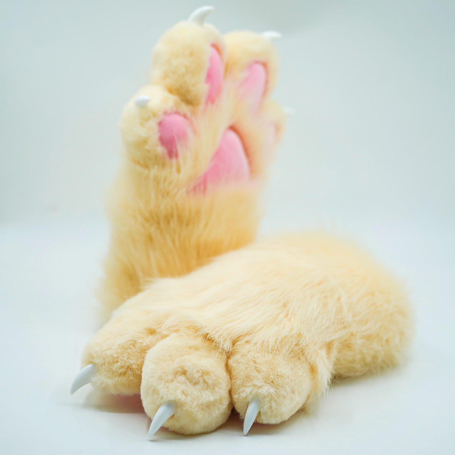 Fake Rabbit Paws Costume Furry Fursuit Cream Hand Paws Commission Cosplay Cat Paws ...