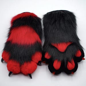 Realistic Fursuit Paws | Handmade Faux Fur Gloves | Anthro Animal Costume Accessories for Conventions
