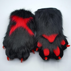 Realistische Tier-Handpfoten, Kunstpelz-Kostümhandschuhe, Cosplay-Zubehör, Teilweise Fursuit-Accessoires, Anime-inspirierte Pelzartikel
