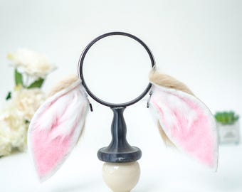 Camel Rabbit Ears Headband, Fluffy Bunny Ear Headpiece, Beige Kawaii Hair Accessory, Soft Camel Animal Ears for Daily Wear & TikTok
