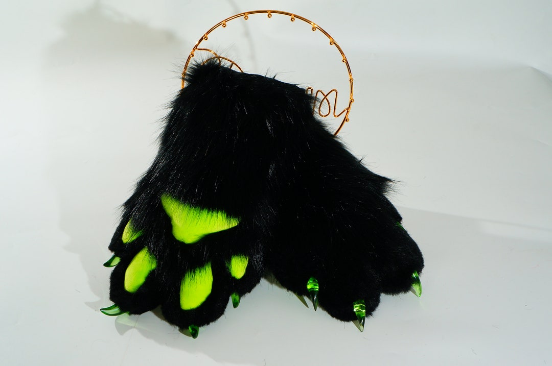 Black Green Paws, Furry Gift, Tiger Paws, Kemono Paws Custom, Pet Play ...