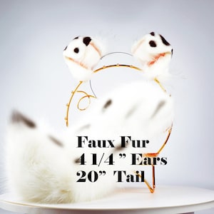 Spotted dog ears+Tail set puppy ear and tail set animal cosplay dog ear and tail set puppy tail