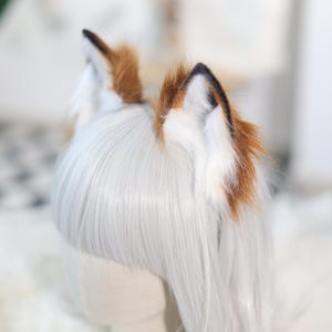 Yellow-brown Wolf Ear and Tail Set,realistic Faux Fur Fox Ear, Custom ...