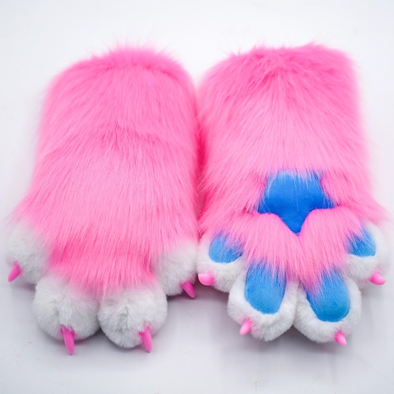 Furry Fandom Handpaws | Soft Faux Fur Cosplay Gloves | Fursuit Accessories for Conventions & LARP
