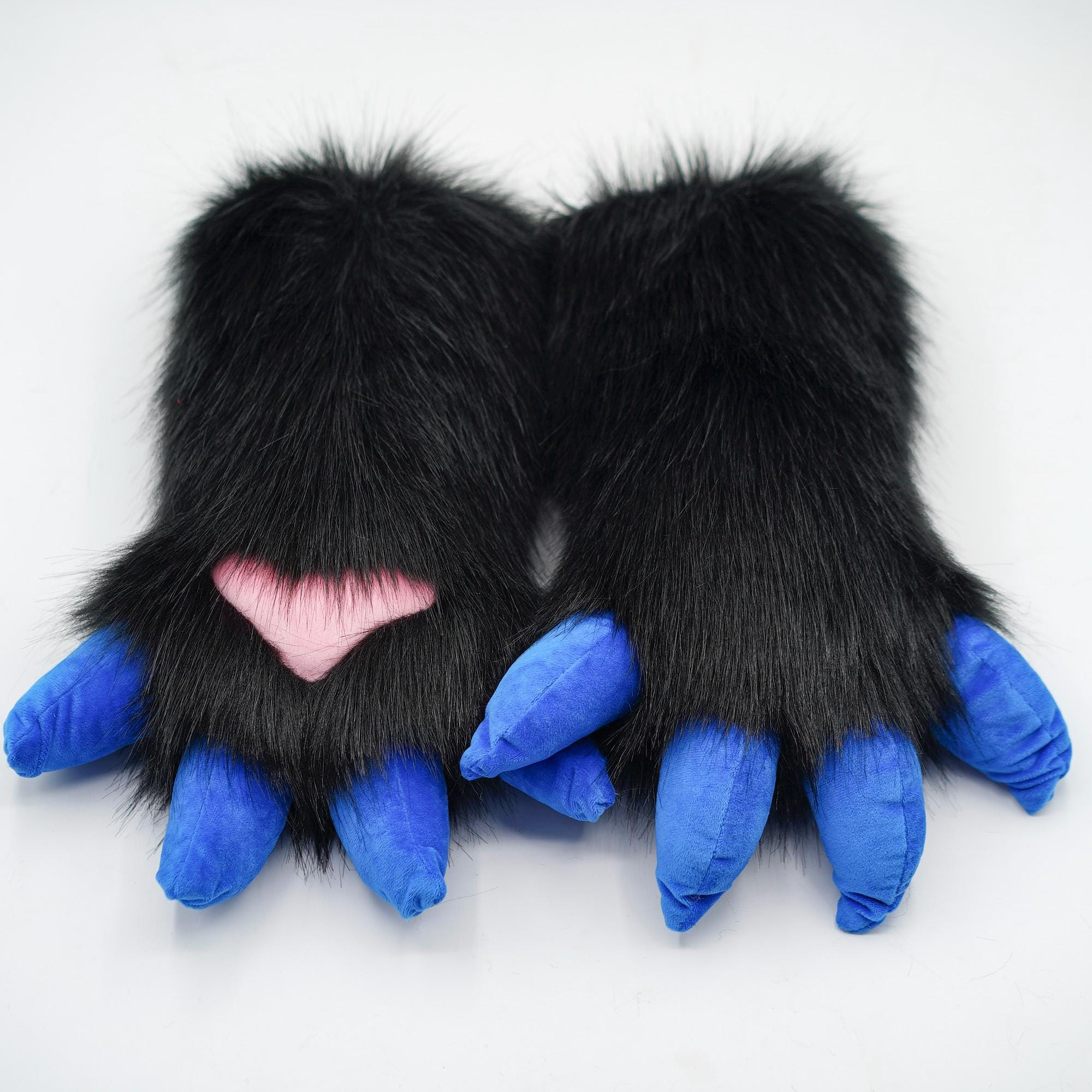 Scaley Fur Fursuit Dragon Paws | Faux Fur Fantasy Gloves for Conventions | Custom ...
