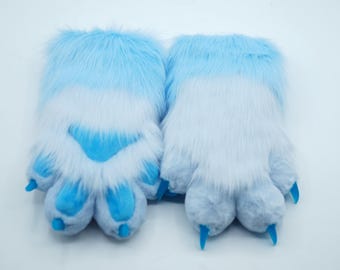 Fursuit Hand Paws | Rękawice ze sztucznego futra dla zwierząt na konwencje futrzane | Niestandardowe akcesoria do kostiumów Anthro, nastoletni cosplayerzy i uczestnicy konwentów