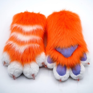 Fursuit Handpaws | Faux Fur Cosplay Gloves | Furry Convention Accessories | LARP Costume Hands